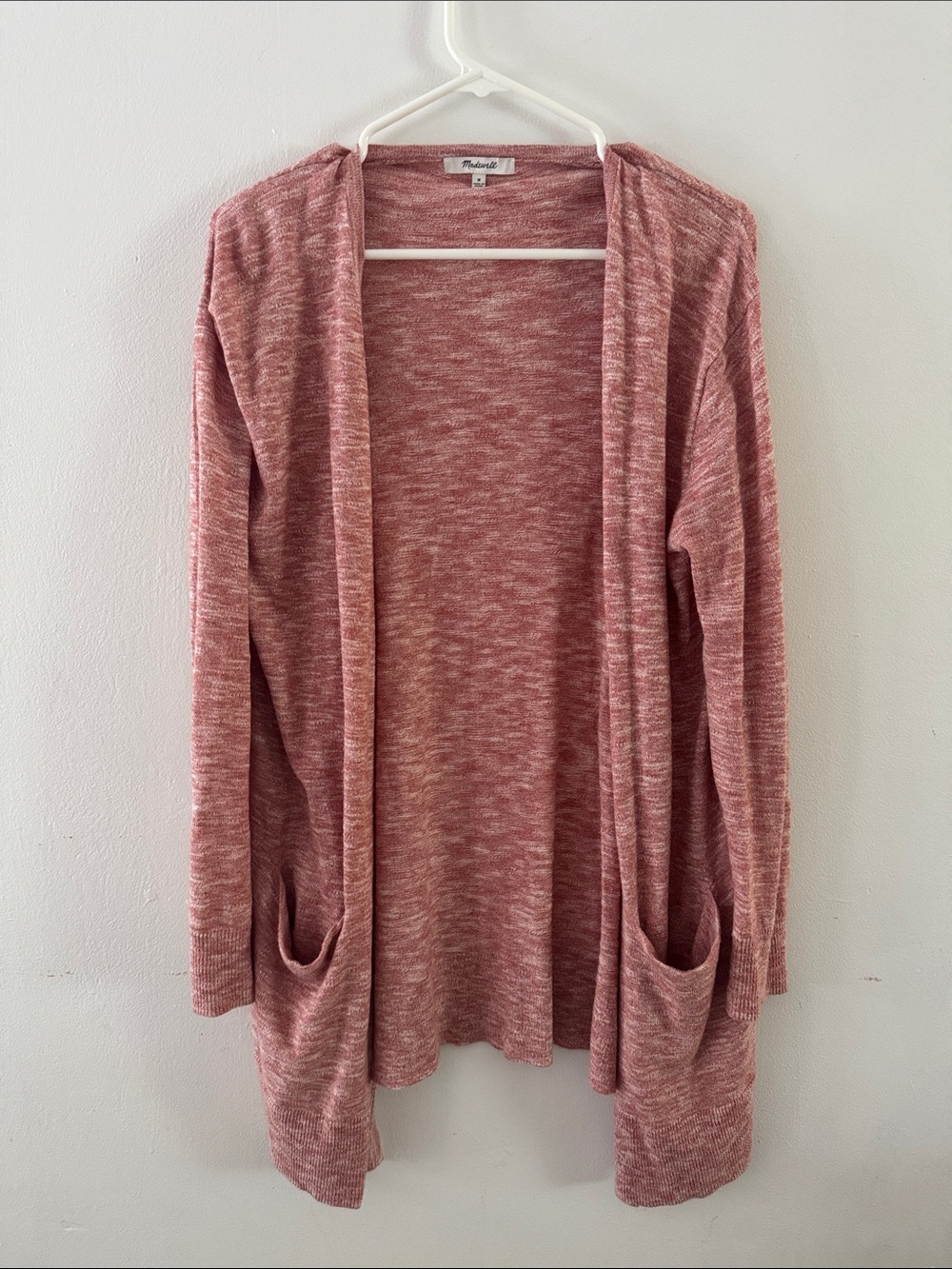 Madewell Pink Rose Summer Ryder Cardigan Sz M